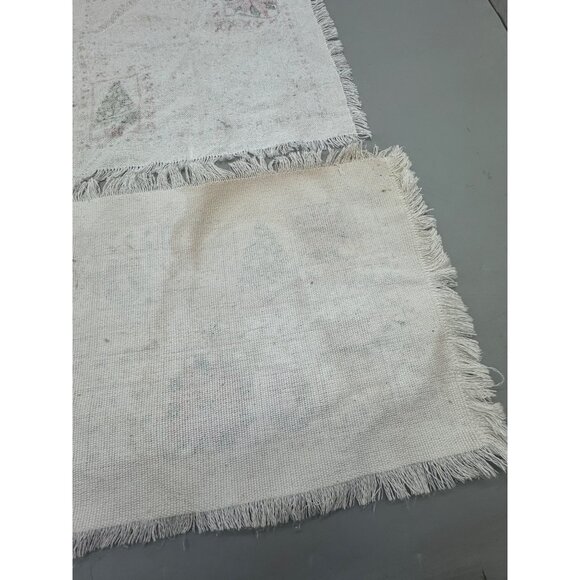 Vintage Christmas Themed Fringe Placemats Set Of 2 18"x13" Used READ - Picture 7 of 9